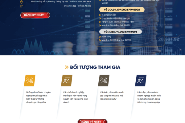 Website giới thiệu khóa học