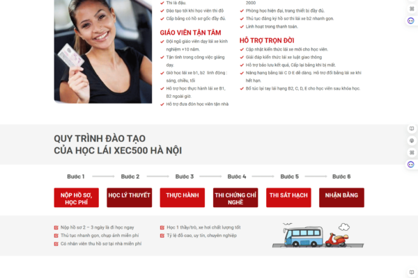 Website đào tạo lái xe ô tô