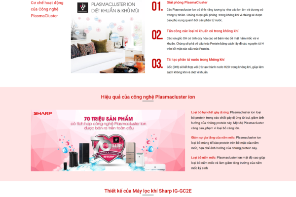 Web giới thiệu bán máy lọc khí