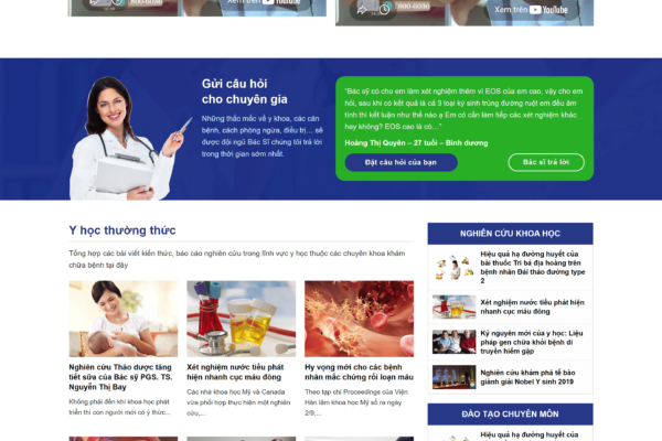 Web giới thiệu phòng khám đa khoa