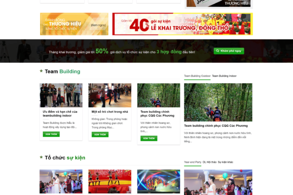 Web dịch vụ tổ chức sự kiện