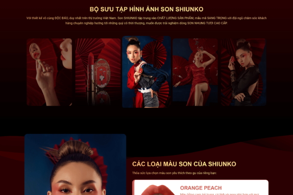 Web giới thiệu sản phẩm son môi