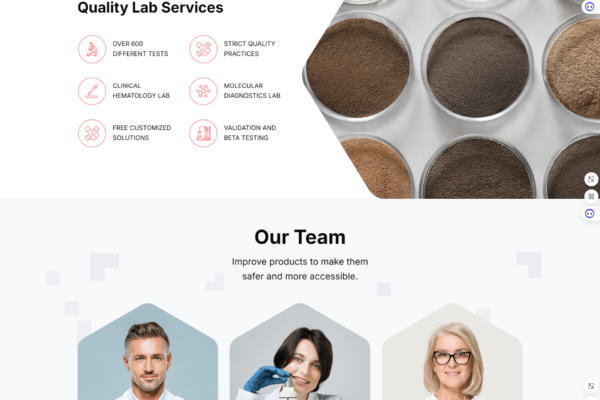 Website giới thiệu dịch vụ xét nghiệm