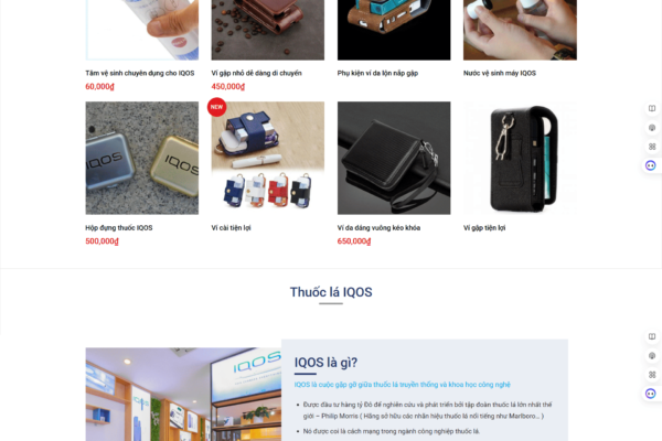 Website giới thiệu và bán sản phẩm IQOS