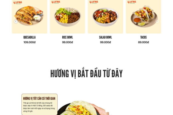 Web đặt đồ ăn, nhà hàng Mexico cực đẹp
