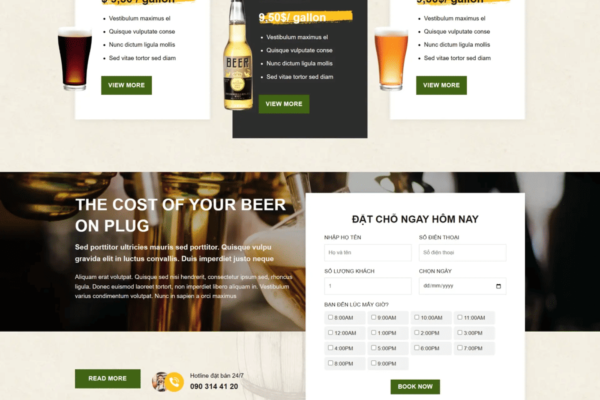 Website rượu bia