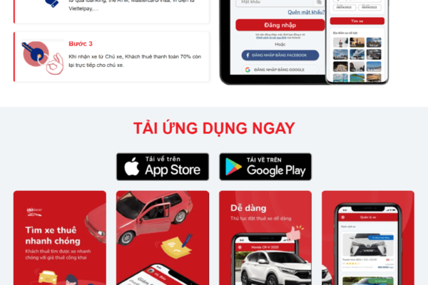Web giới thiệu book xe
