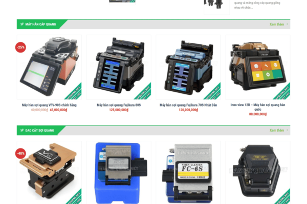 Website dịch vụ cáp quang