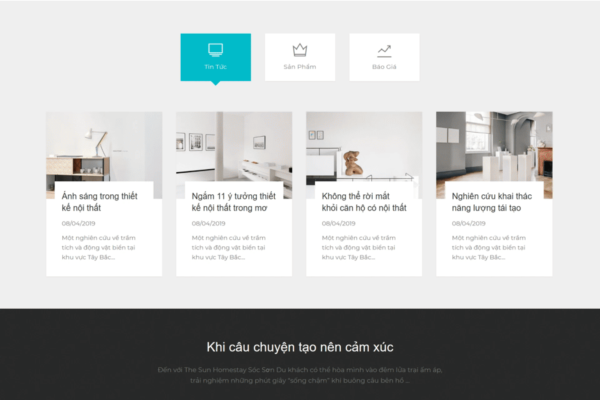 Website giới thiệu kiến trúc và nội thất
