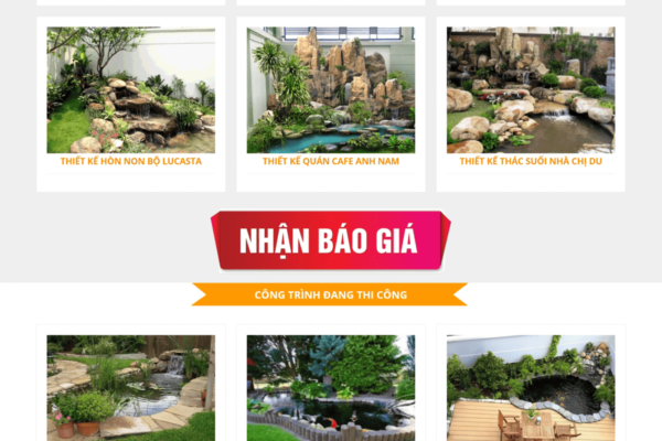 Website dịch vụ thiết kế hồ cá Koi