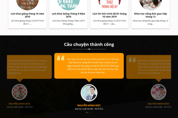 Website trung tâm đào tạo tiếng Đức