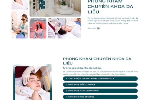 Web phòng khám, thẩm mỹ làm đẹp