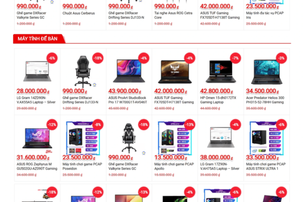 Website bán máy tính