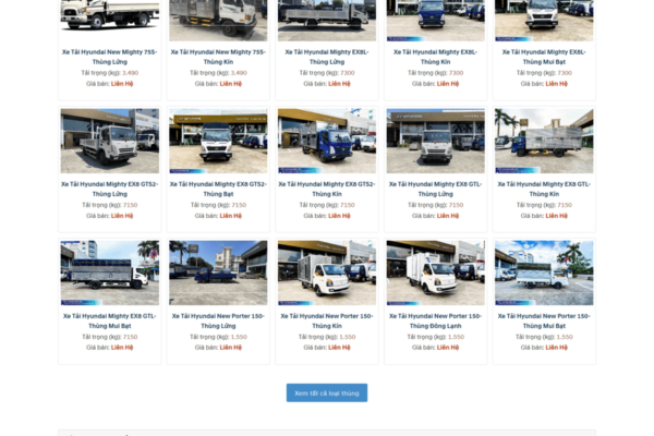 Web giới thiệu và bán ô tô cao cấp