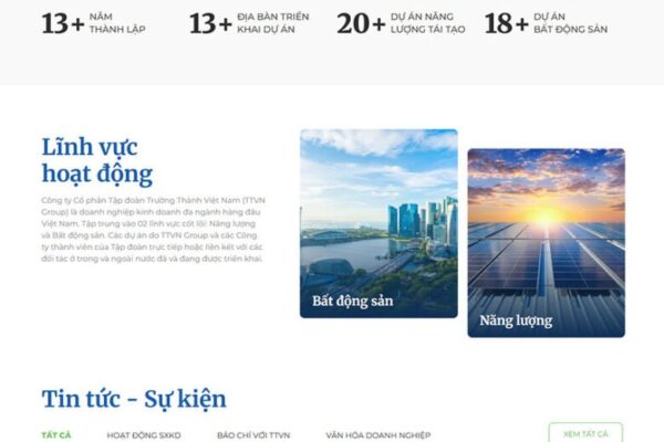 Web giới thiệu công ty tập đoàn